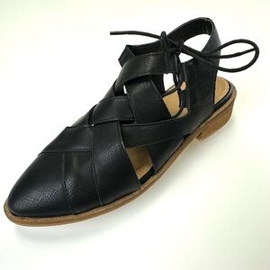 Beast Womens Richie woven open back loafer Size8 NEW Fisherman Sandal pointy toe